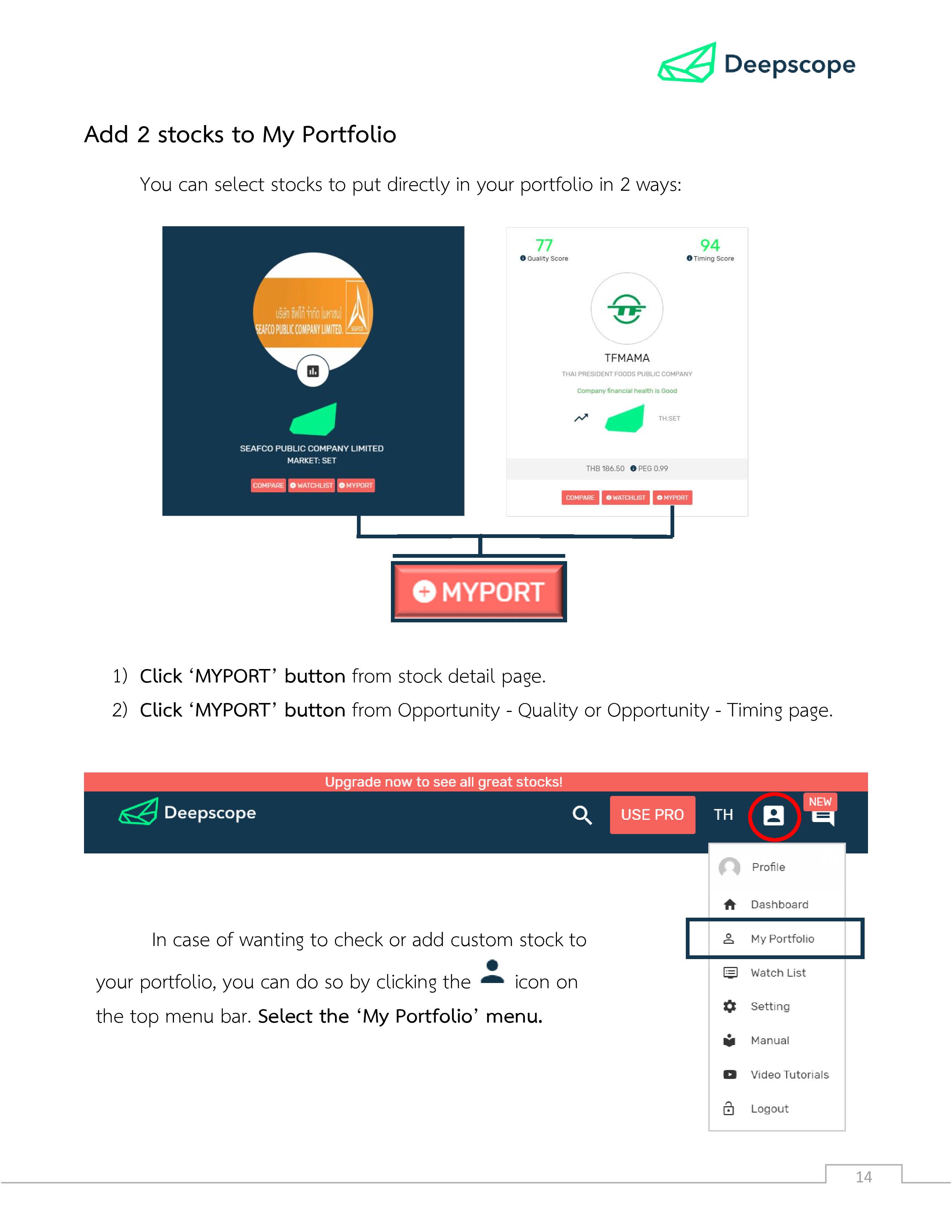 Deepscope user manual — page 14 of 19