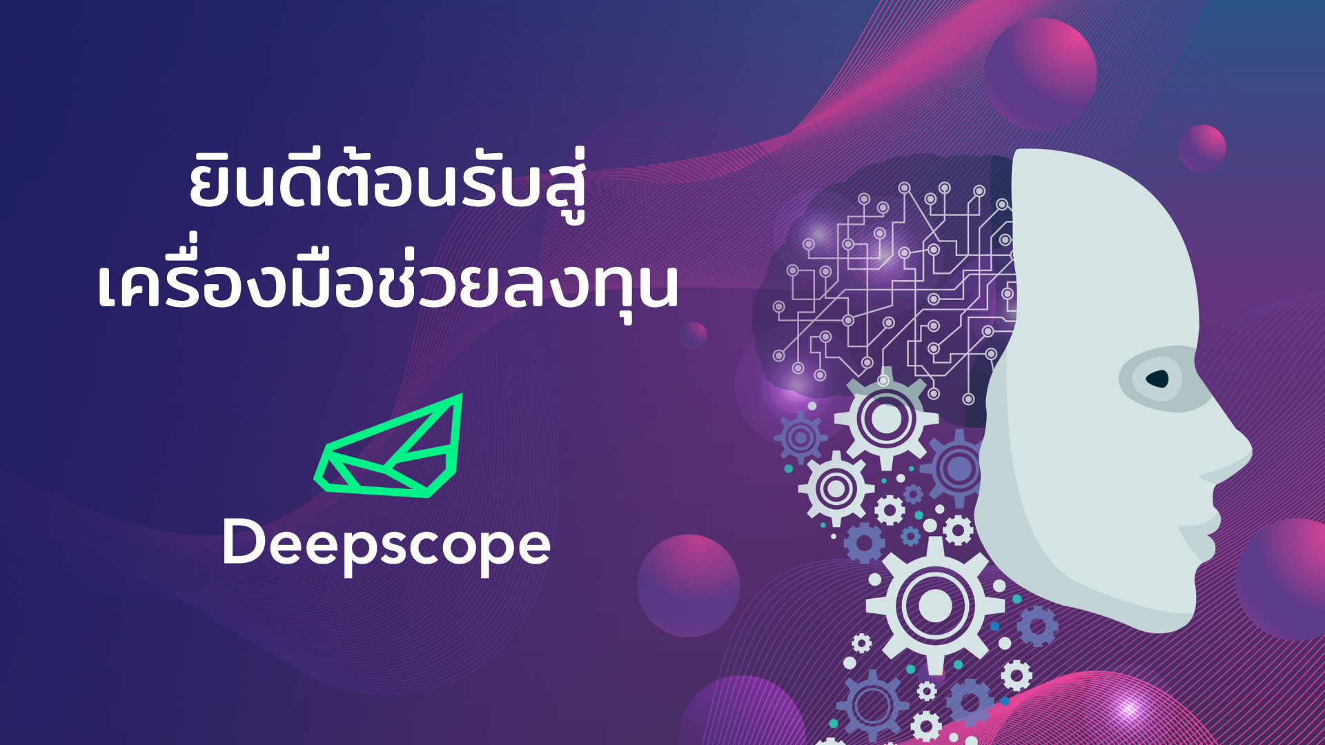 ยินดีต้อนรับสู่ เครื่องมือลงทุน Deepscope